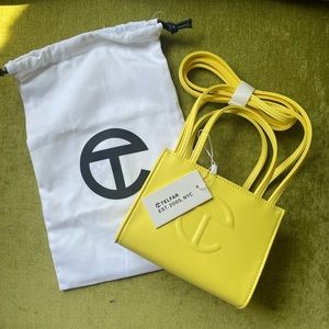 Telfar small shopping bag - yellow / margarine NWT